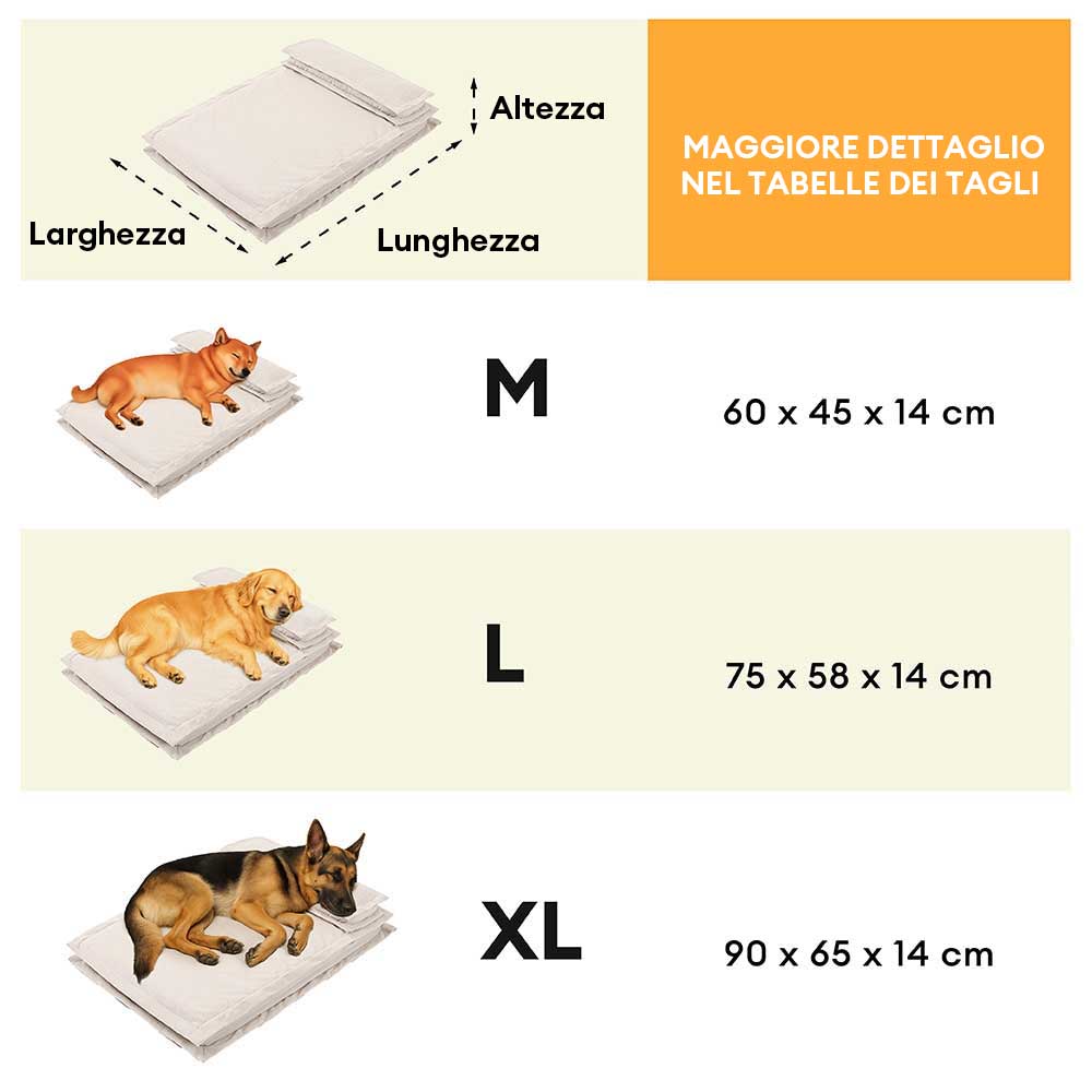 Letto per cani con supporto in spugna per il sonno profondo e anti-ansia