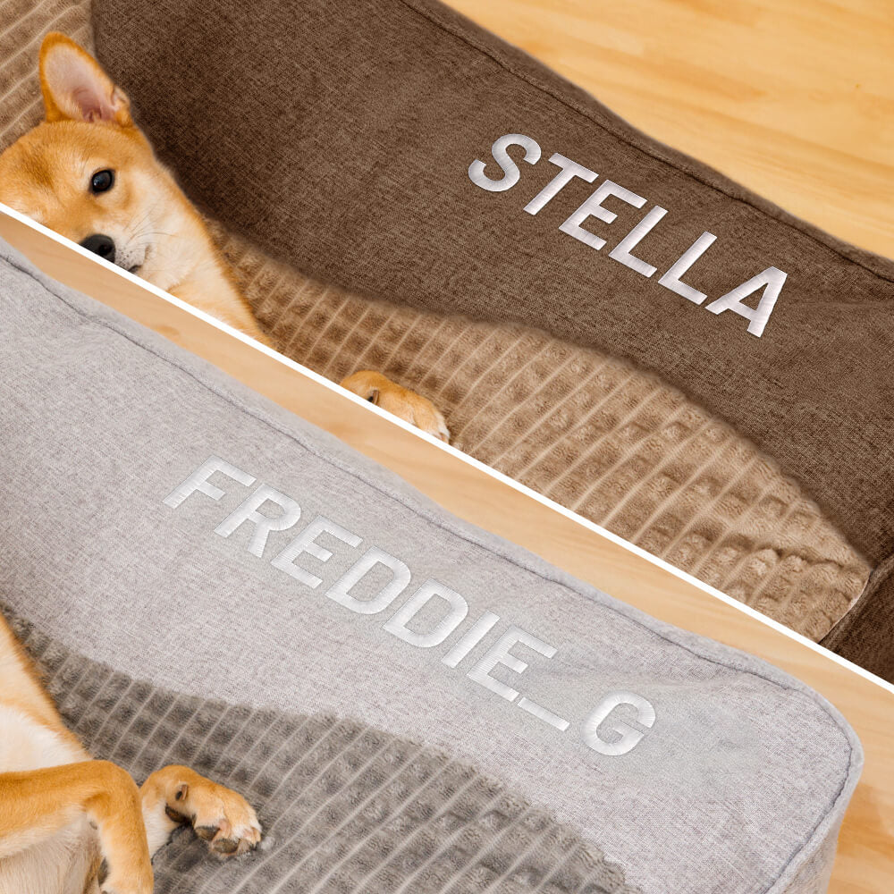 Cuscino per cani personalizzato grande spesso resistente ai graffi con protezione per la schiena