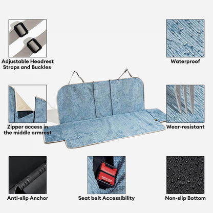 Copertura Protettiva per Seggiolino per Animali in Chenille Striato Impermeabile - Strada più Sicura