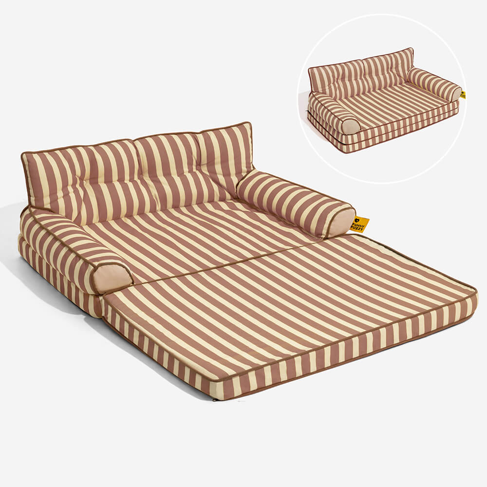 Letto per cani grande pieghevole e impermeabile Stripe - Sunny Siesta