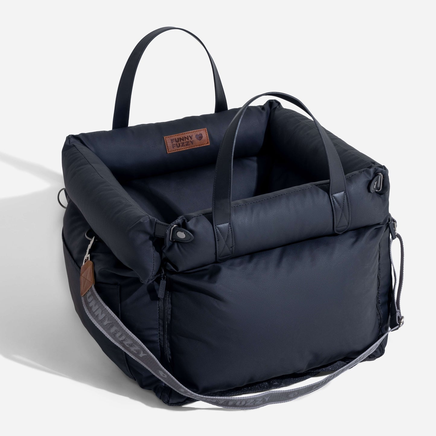 Seggiolino Auto Rialzato Deluxe per Cani in Ecopelle - Urban Voyager