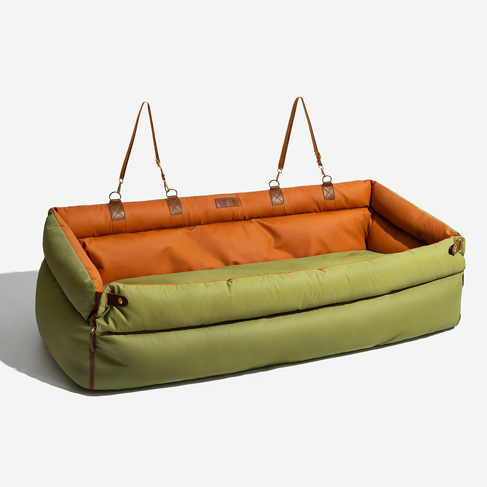 Seggiolino Auto Rialzato Deluxe per Cani in Ecopelle - Urban Voyager