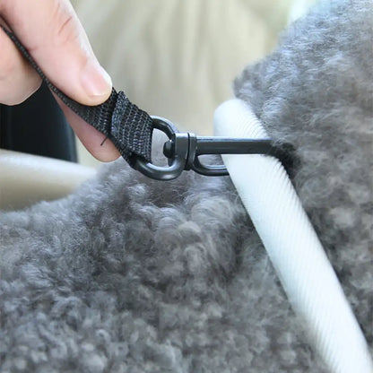 Seggiolino auto per animali domestici in pelle sintetica impermeabile per console centrale da viaggio portatile