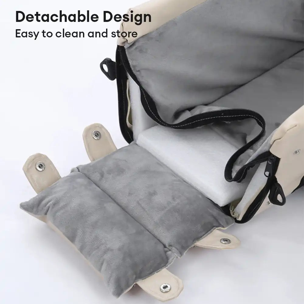 Seggiolino auto per animali domestici in pelle sintetica impermeabile per console centrale da viaggio portatile