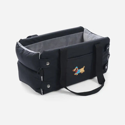 Seggiolino auto per animali domestici in pelle sintetica impermeabile per console centrale da viaggio portatile