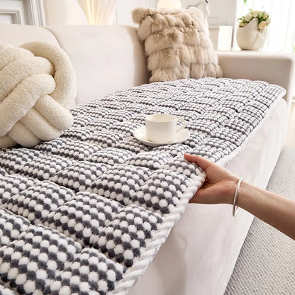 Copertura per divano in morbida peluche antiscivolo a cuscinetti spessi e amica degli animali