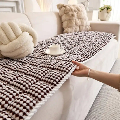 Copertura per divano in morbida peluche antiscivolo a cuscinetti spessi e amica degli animali