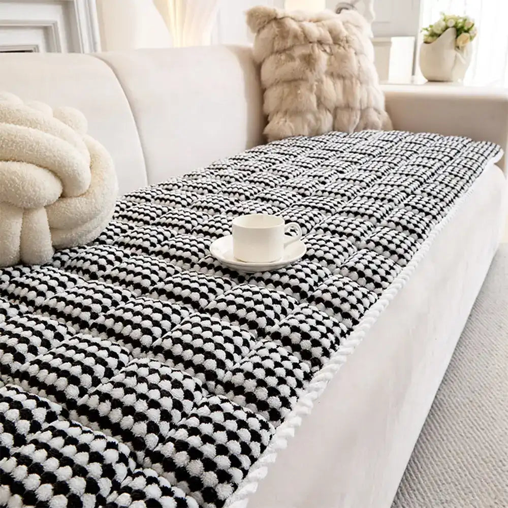 Copertura per divano in morbida peluche antiscivolo a cuscinetti spessi e amica degli animali