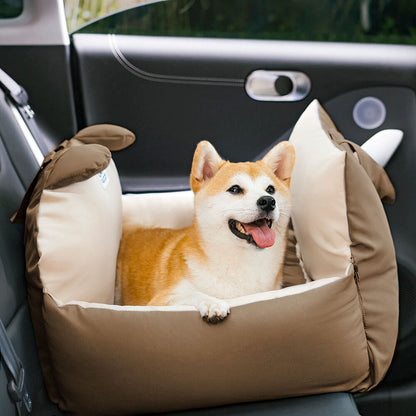 Letto di sicurezza per auto per animali Bear Ears, cuccia per auto per cani.