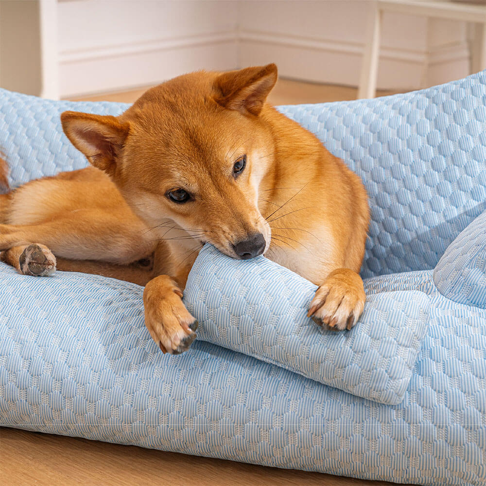 Letto per Animali in Silky Cool, Traspirante e Lavabile, Divano per Cani
