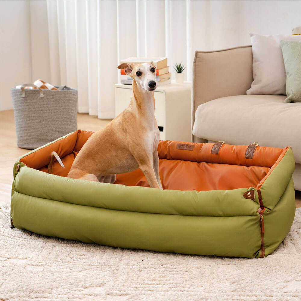 Letto Rialzato Deluxe Per Cani In Finta Pelle – Urban Voyager