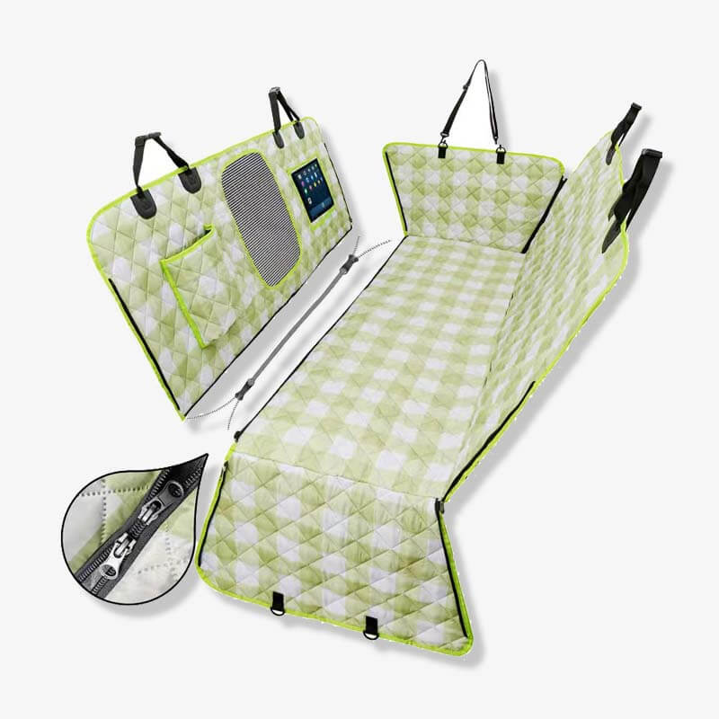 Copertura per seggiolino auto per cani in tessuto ossford cationico impermeabile e resistente ai graffi.