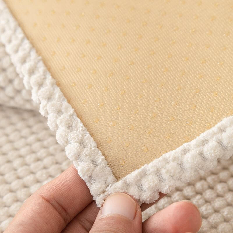 Copertura per divano in peluche di colore solido semplice.