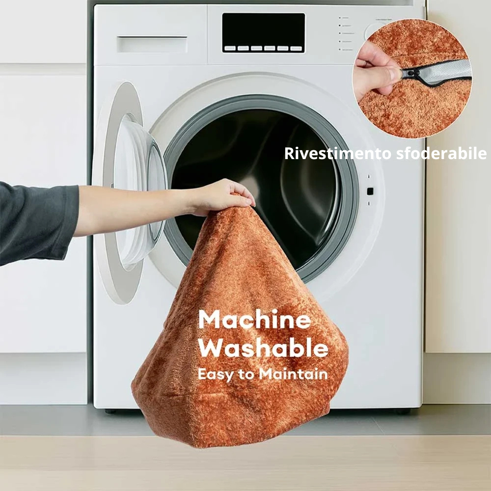 Letto per Cani Ortopedico a Ciambella in Velluto Diamante Luxe con Cuscino – DreamNest