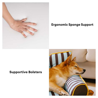 Letto per cani grande pieghevole e impermeabile Stripe - Sunny Siesta