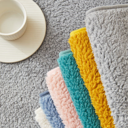 Copertura per divano antiscivolo in sherpa fleece con motivo zampa di gatto adorabile